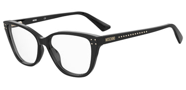 Premium Women Moschino Eyeglasses: MOS583 - BLACK - SpecSMART Eye Clinic (Diagonal View)